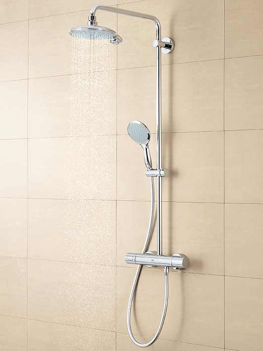 New Tempesta Cosmopolitan Shower system with thermostat for wall mounting