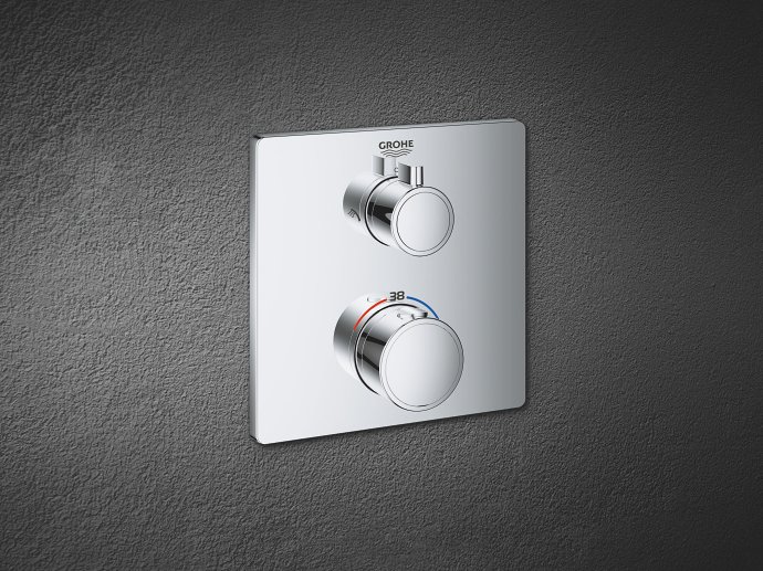 Two-handle thermostats