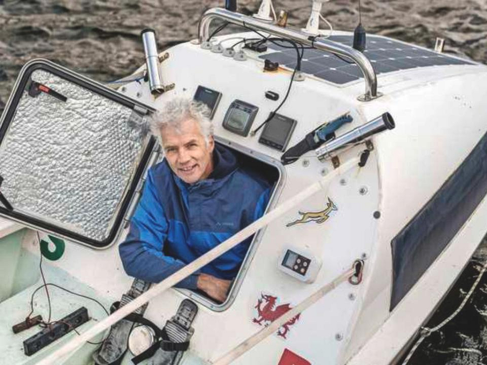 Wilco van Rooijen van GROHE Team Ocean in de roeiboot