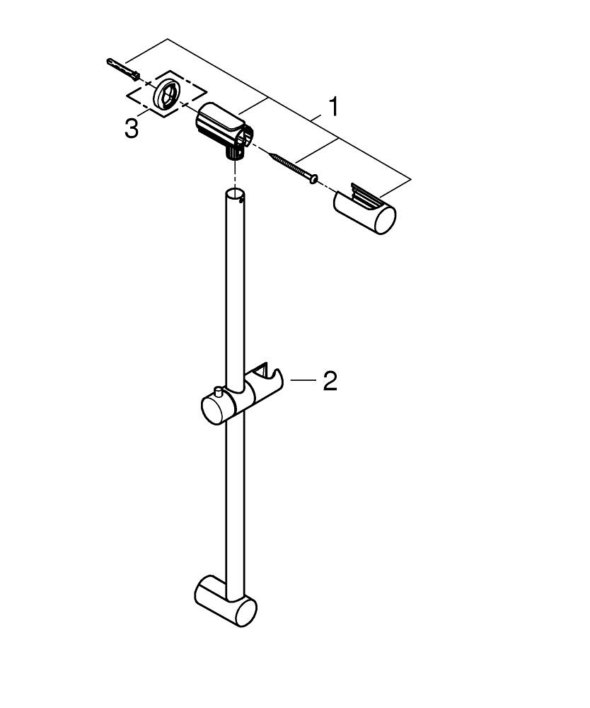 Tempesta Cosmopolitan Shower Rail Mm Grohe