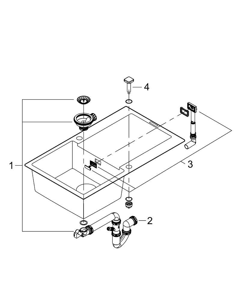 K500 Composite Sink With Drainer GROHE