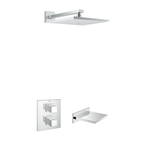 Grohtherm Cube bath/shower shower solution pack 2