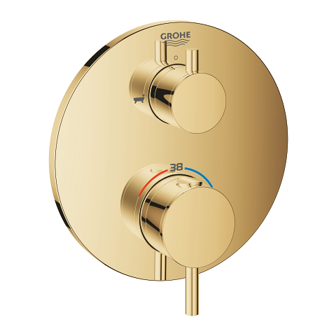 Unitate de mixare cu termostat pentru cadă cu 2 ieșiri cu ventil de închidere/deviere integrat