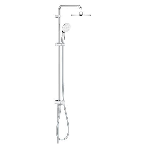 Flex shower system with diverter for wall mounting