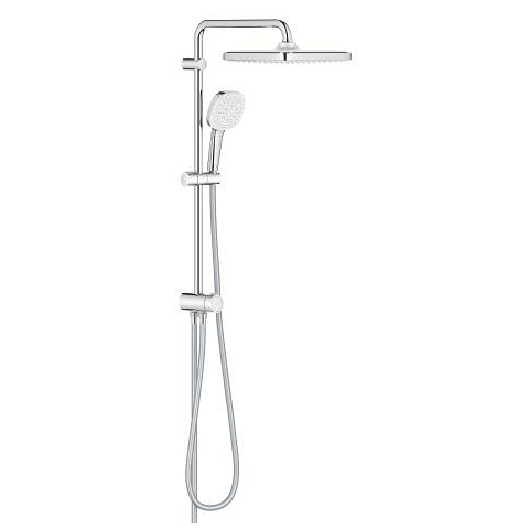 Flex shower system with diverter for wall mounting