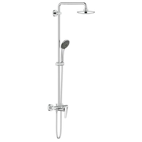 Shower system with single lever for wall mounting
