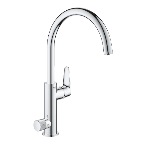 Single-lever sink mixer with filter function