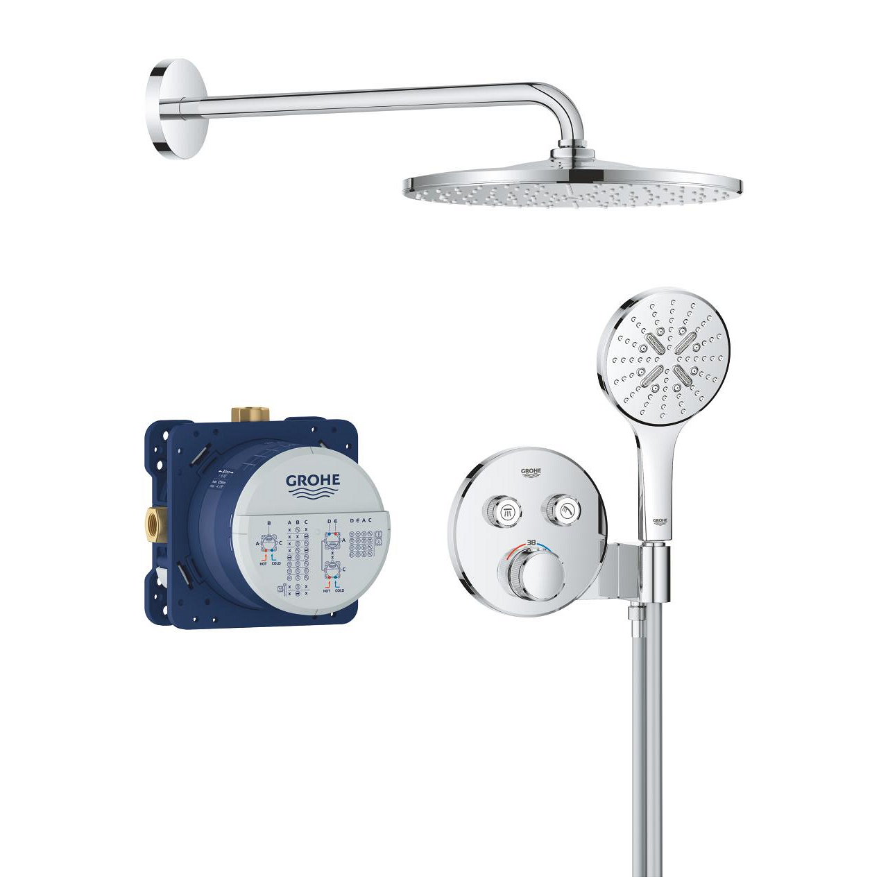 Grohtherm Smartcontrol Inbouw Douchesysteem Met Rainshower Mono Grohe