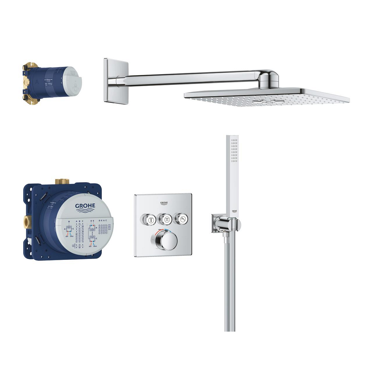 SmartControl Concealed Shower System With Rainshower SmartActive 310