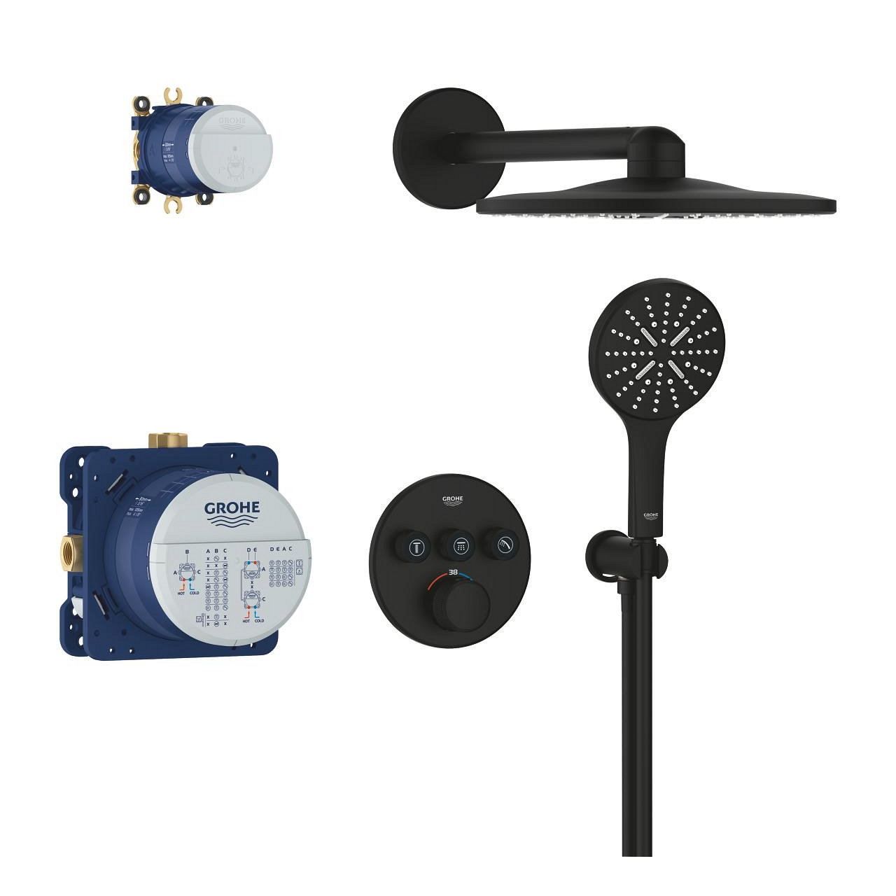 Grohtherm Smartcontrol Pack Fa Ade Pour Douche Encastr E Avec