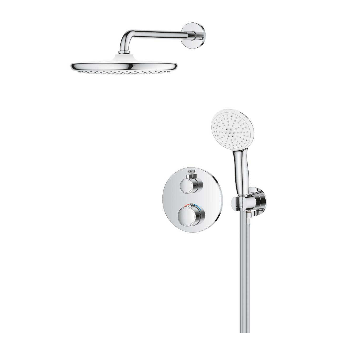 Grohtherm Pack façade pour douche encastrée avec Tempesta 250 GROHE