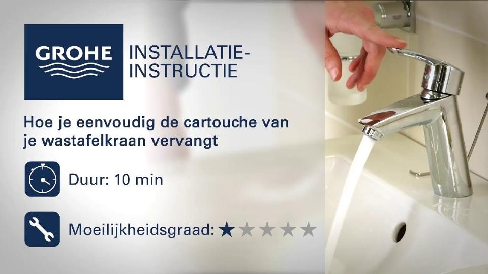 Installatievideo vervangen cartouche | GROHE Installatievideo vervangen cartouche | GROHE