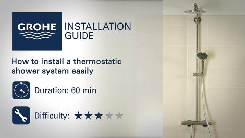 Be careful Polar To interact Installation guide - Install a thermostatic shower system | GROHE