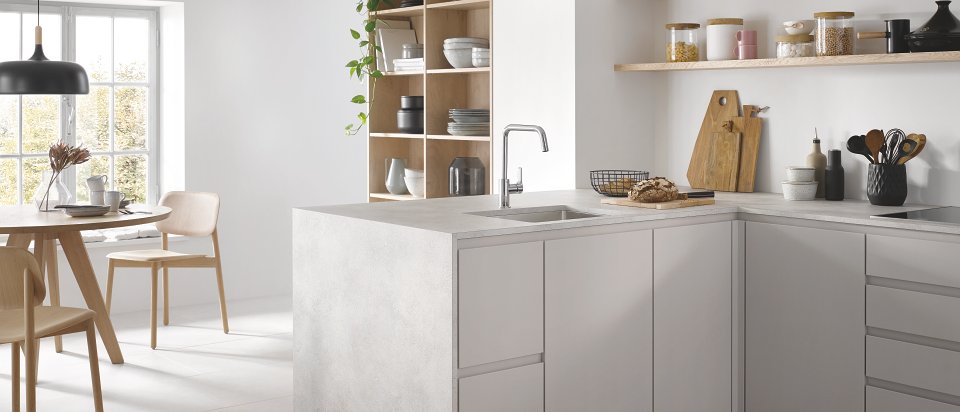  Für die moderne Küche: Neue GROHE Eurosmart Armaturen vereinen praktische Funktionalität, zeitgemäßes Design und minimalen Installationsaufwand 