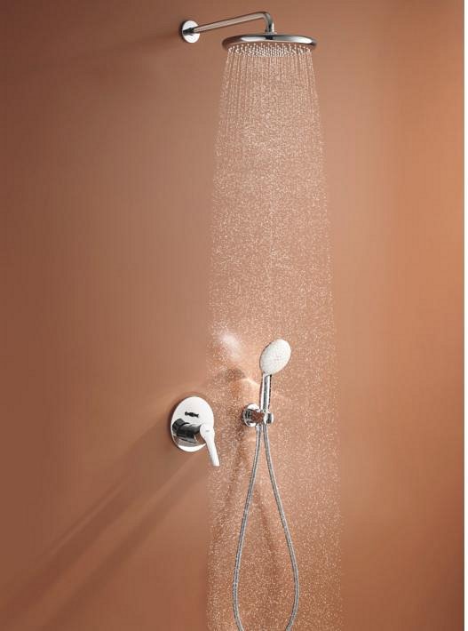 Sistema de duche redondo Tempesta com manípulo simples 