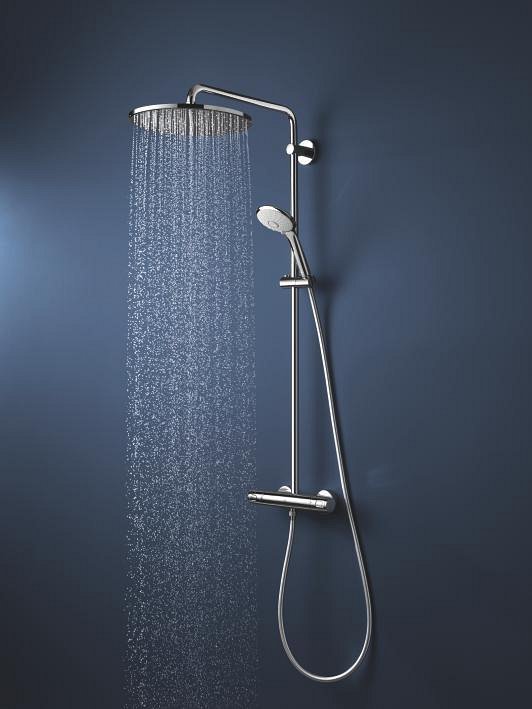 GROHE Euphoria system 260 colonne de douche thermostatique avec tête de  douche euphoria + 110 douchette de massage ronde chromée