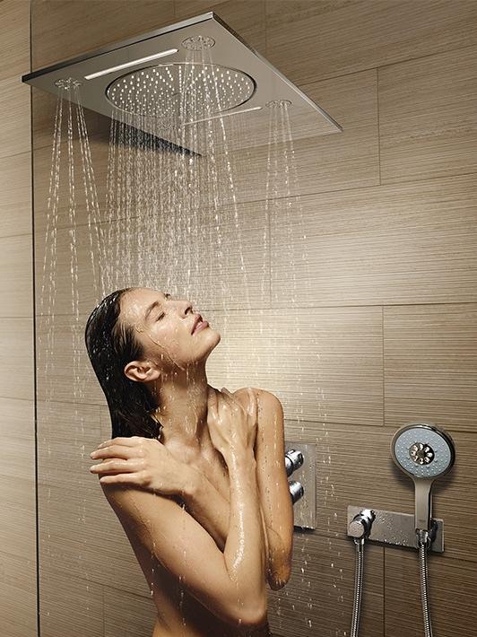 Pommeau de Douche Grohe Plafond Rainshower Cosmopolitan avec bras plafonnier