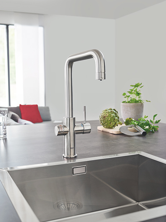 GROHE Red in chroom met U-uitloop