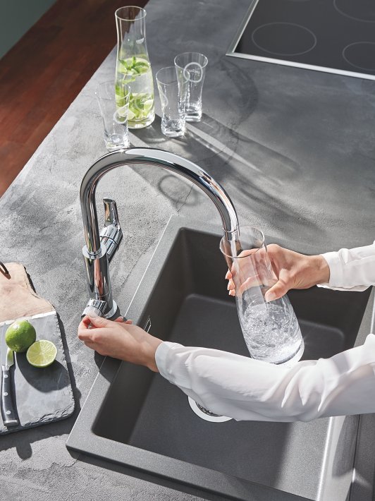 Gelukkig veiligheid Tapijt GROHE Blue Pure - Water Filter Kitchen Taps - For your Kitchen | GROHE  Taiwan