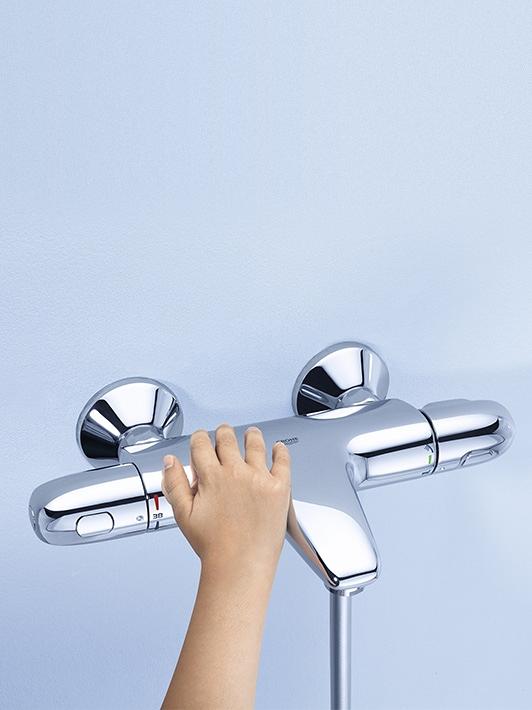 Thermostat Armatur für Dusche oder Badewanne Auswahl Bad Chrom Sanlingo