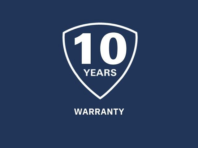 The GROHE logo featuring a "10 Year Warranty" badge in shades of blue and white.