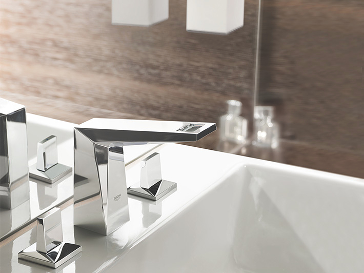 Allure Brilliant Three-hole basin mixer | Antonietty Architects AG, Switzerland