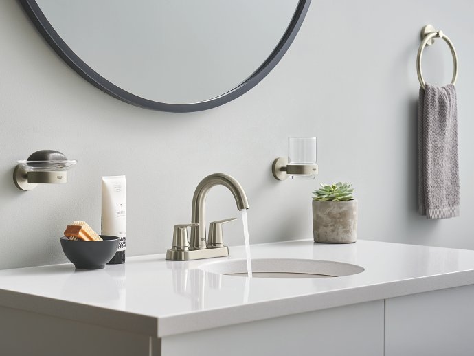 GROHE Essentials accessoires - zeepschaal, glas, handdoekring