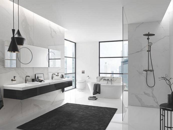 Hard graphite bathroom