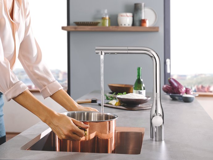  GROHE 30368002 Zedra Grifo de cocina abatible con pulverizador  Cromo : Todo lo demás