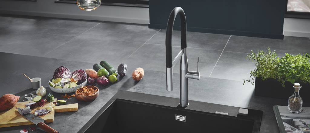 grohe kitchen sink mixer wall mounted