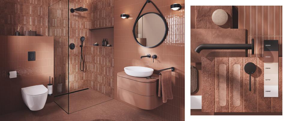 GROHE Colors Phantom Black badkamer en moodboard