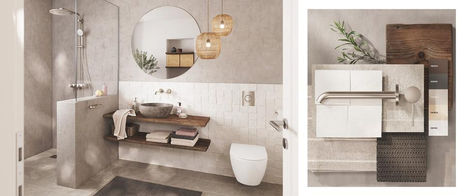 GROHE Colors SuperSteel badkamer en moodboard
