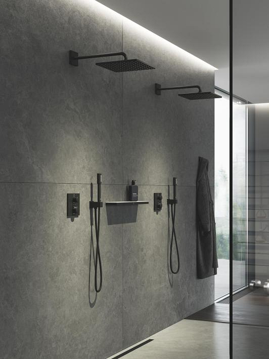 Set doccia con soffione, doccino e miscelatore doccia