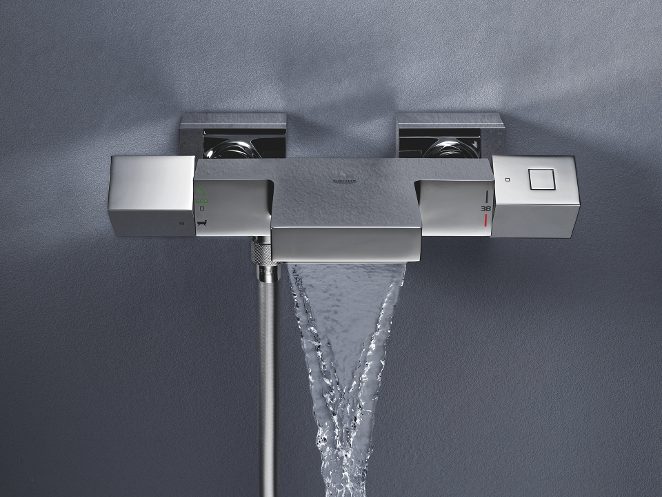 Grifo de ducha GROHE** 36192 CONTROPRESS EMP. DUCHA TEMP. ROJ, Cromo, Con  equipo de ducha