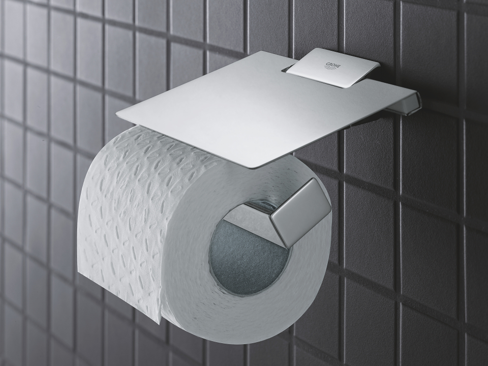 Stockeur et dérouleur de papier toilette + tablette pour poser