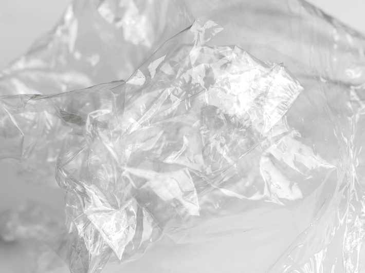 Crumpled up plastic bag 