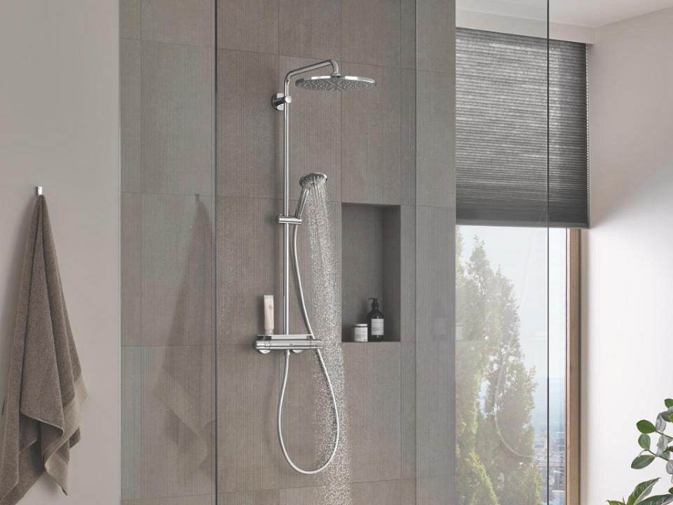 Moderne chrome opbouw douche