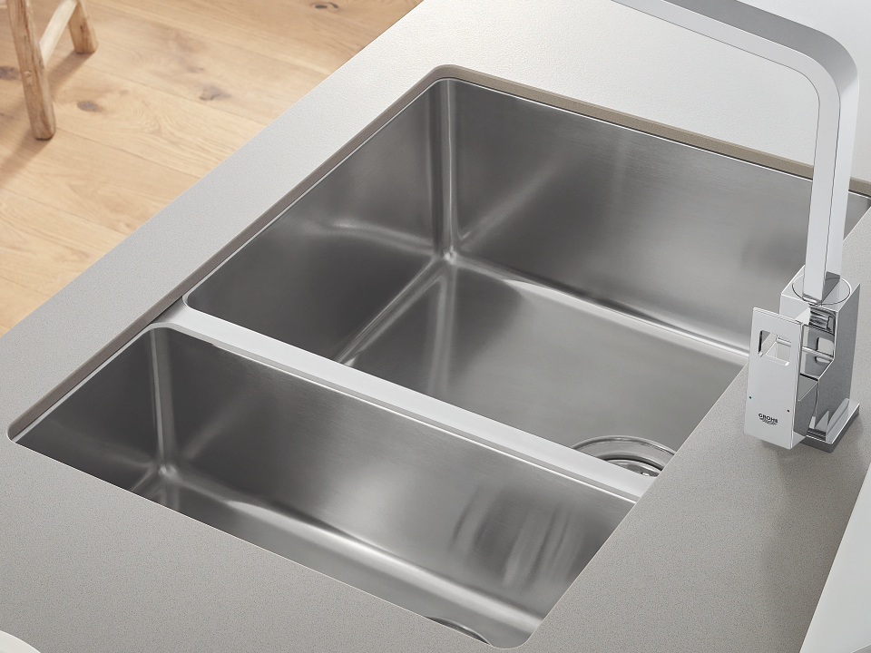 Lava-louça cozinha + escorredor 500x600x155mm aço inox prateado –  Tekmaquinas - O seu sonho é a nossa prioridade!