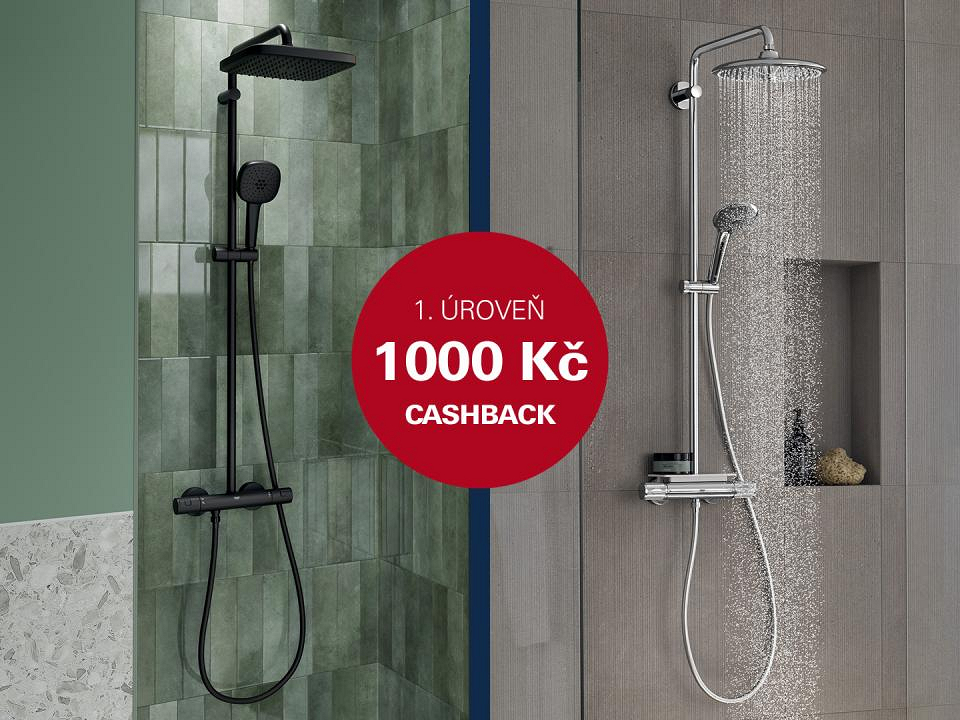 Sprchové systémy GROHE Vitalio Comfort 250 a GROHE Vitalio Joy 260