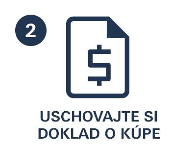 Uschovajte si doklad o kúpe