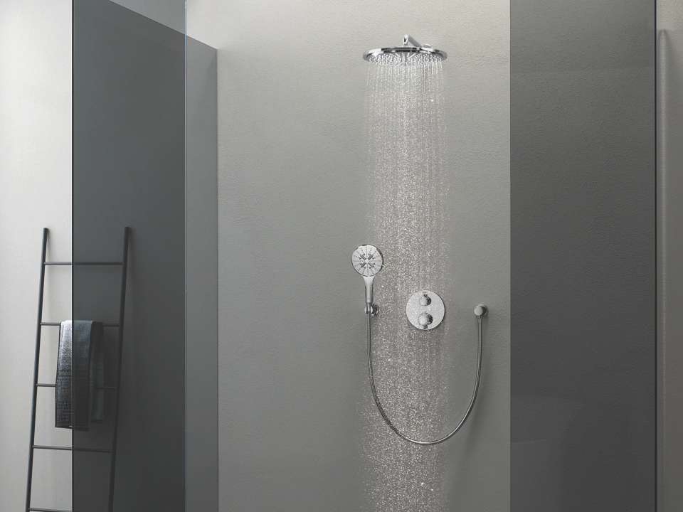 GROHE douche de pluie moderne en chrome pour la salle de bains 