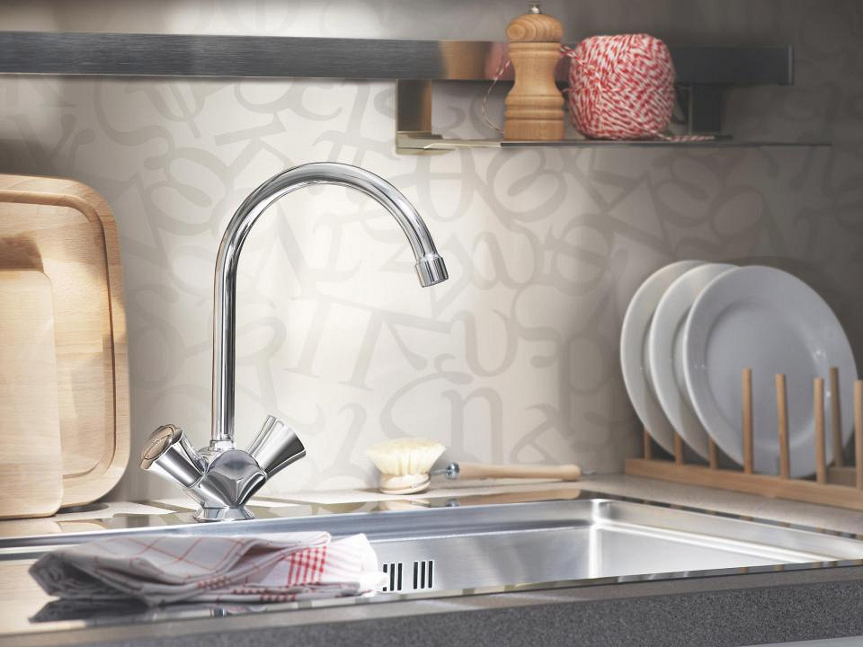 Rubinetto monoforo su lavello per cucina GROHE Adria