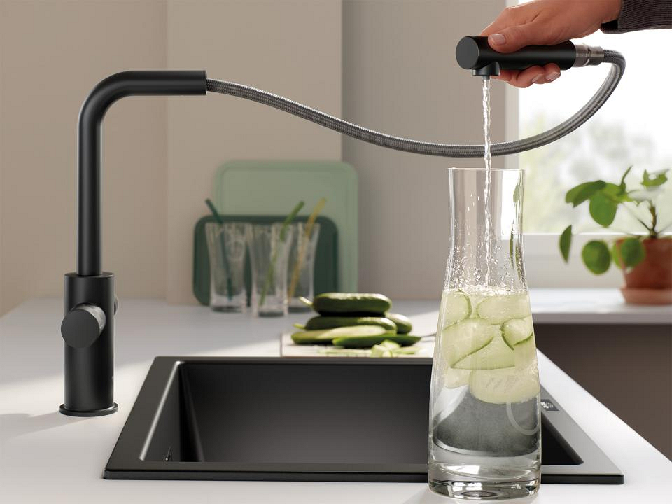Rubinetto depuratore da cucina con doccetta estraibile GROHE Blue