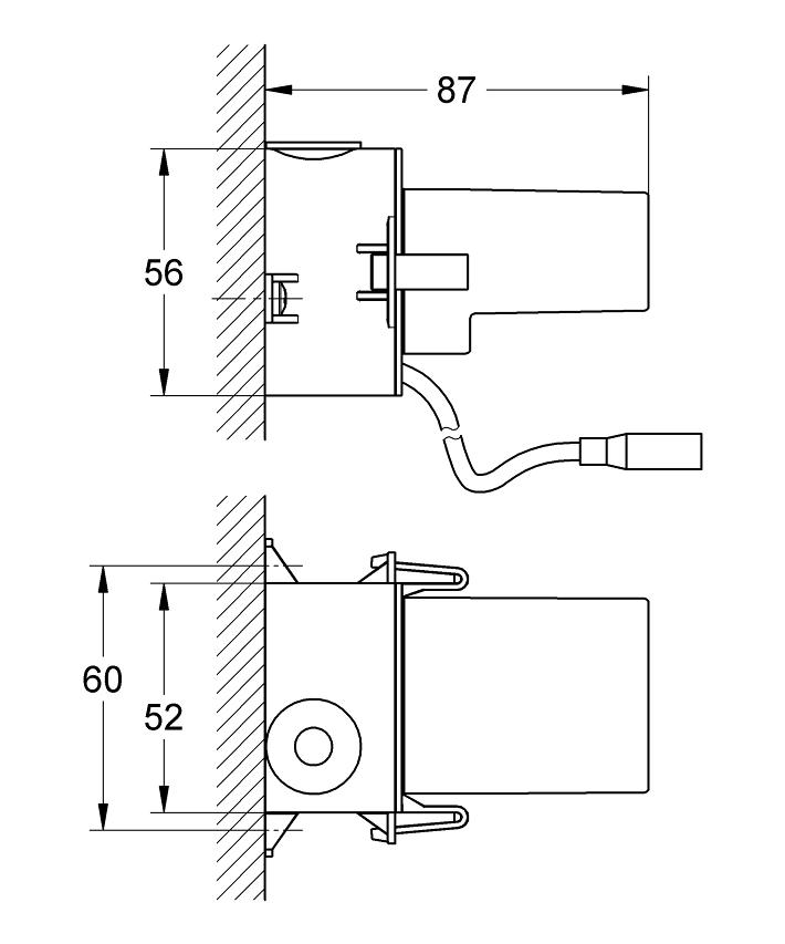 No Collection - GROHE Güç kaynağı 110-240 V ölçü ve teknik çizim