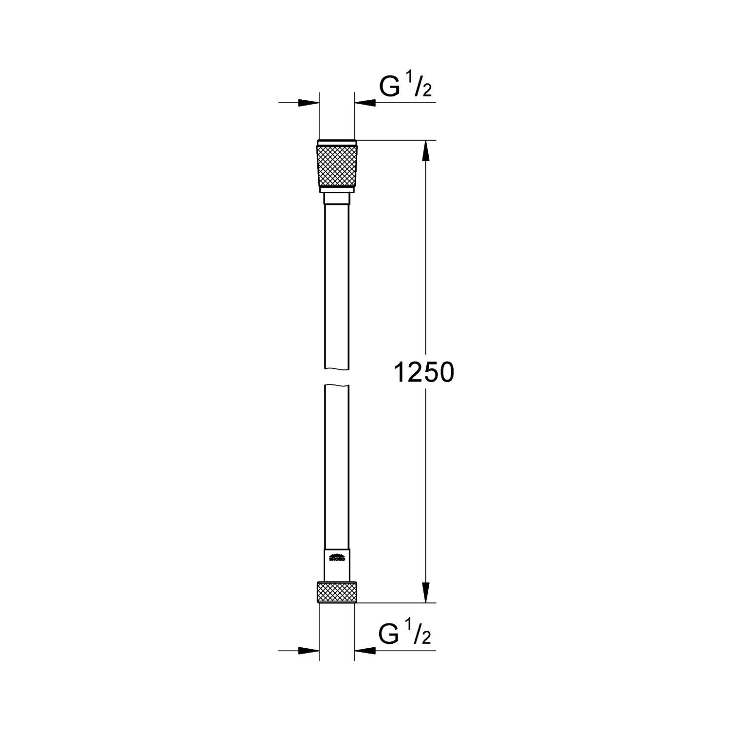 VitalioFlex Silver - Shower Hose 1250mm with TwistStop - Chrome 2