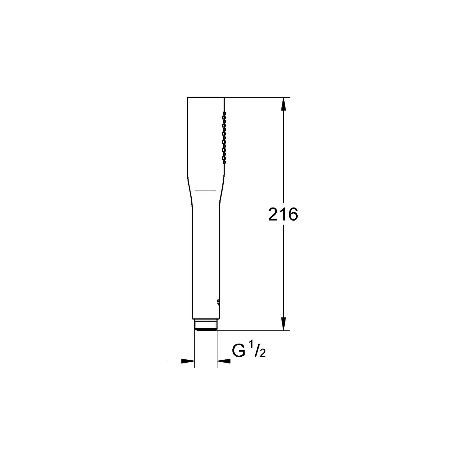 Vitalio Get - Stick Handshower 9,5l with 1 Spray Type - Chrome 3