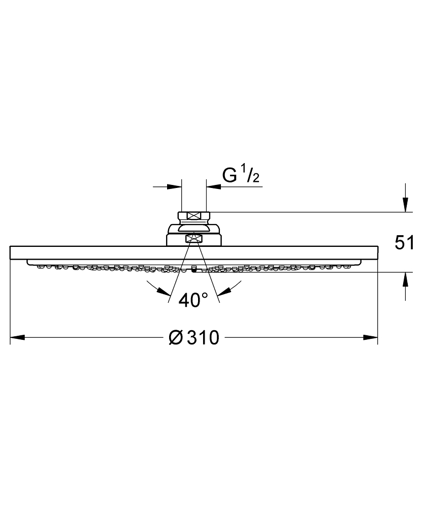ЧертежGrohe Rainshower (27477000)