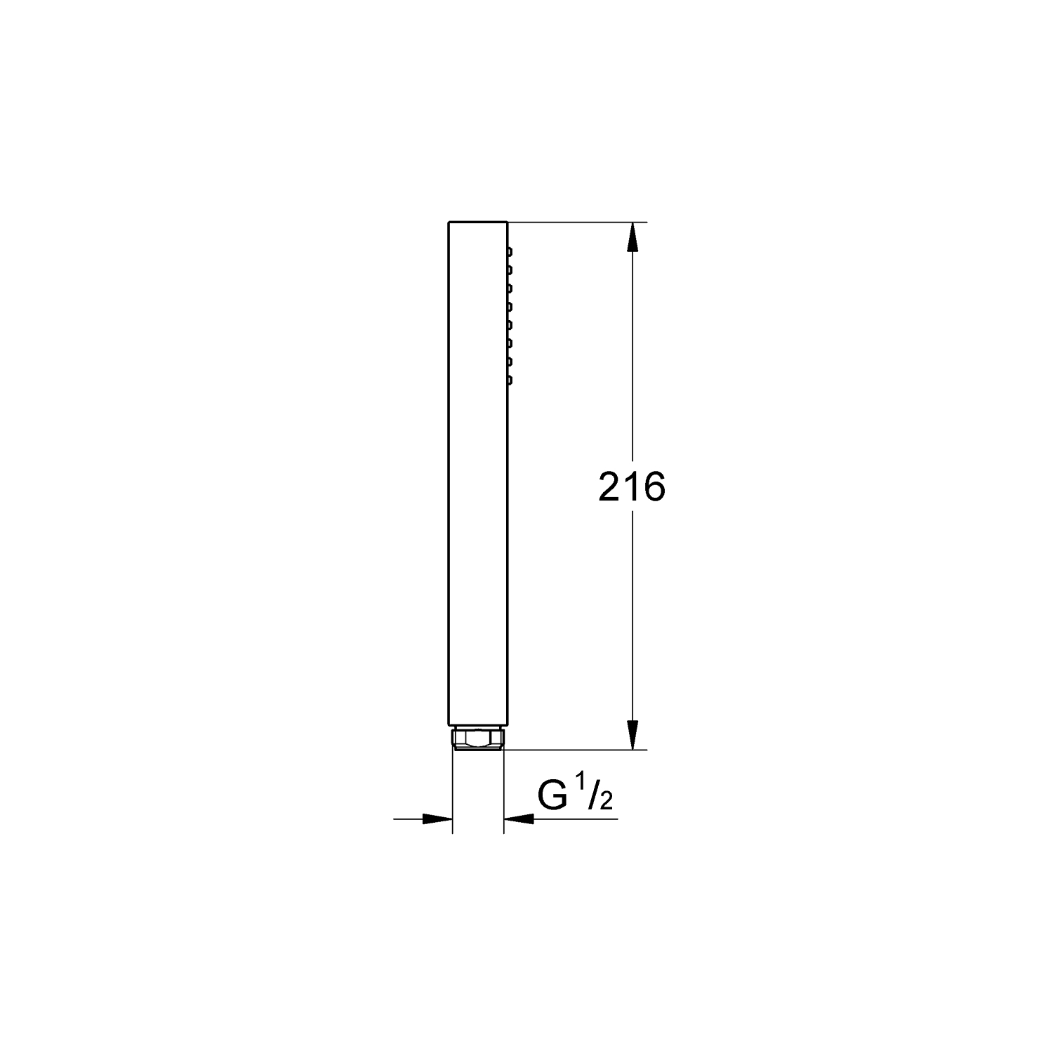 Vitalio Joy Cube - Stick Słuchawka prysznicowa; 9,5l; z 1 rodzajem strumienia, chrom 2