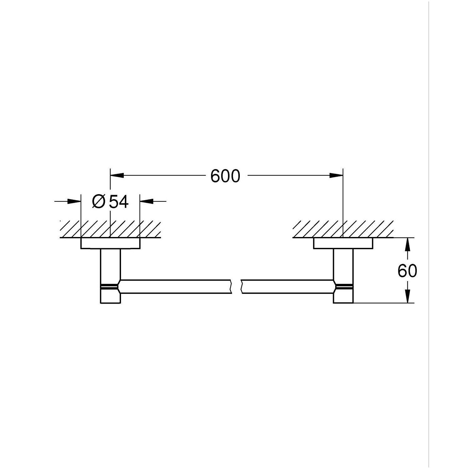 Start - Towel Rail 600mm - Supersteel 2