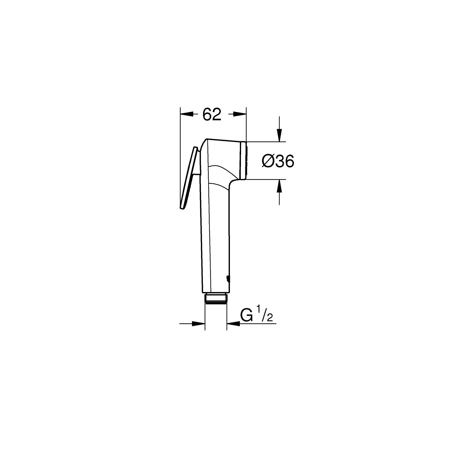 Alcachofa de la ducha GROHE QuickFix Vitalio Comfort 100 3 churros con  barra y flexo